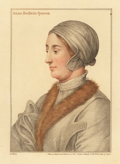 Queen Anne Boleyn, second wife of King Henry VIII by Hans (after) Holbein the Younger