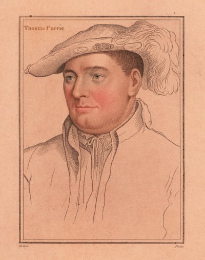Sir Thomas Parry, Comptroller of the Household to Elizabeth I (engraving) by Hans (after) Holbein the Younger