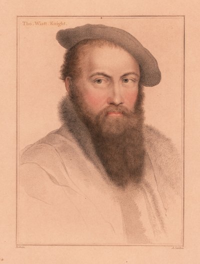 Sir Thomas Wyatt, English ambassador and poet (engraving) by Hans (after) Holbein the Younger