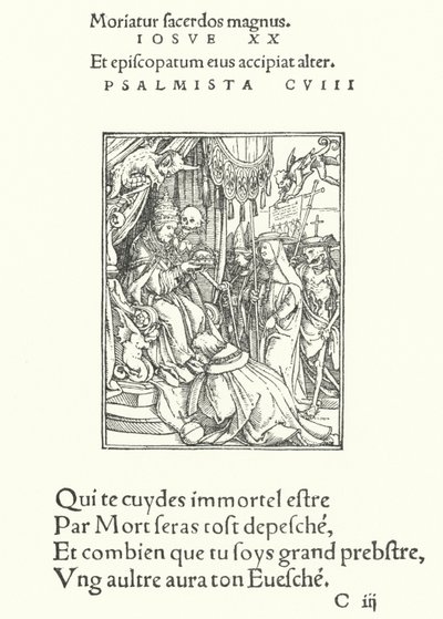 The Pope (engraving) by Hans (after) Holbein the Younger