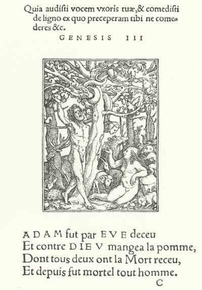 The Temptation (engraving) by Hans (after) Holbein the Younger