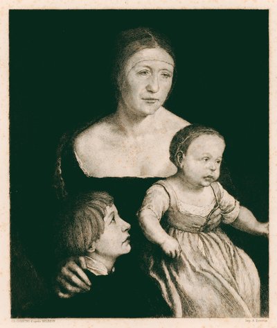 The wife of Holbein by Hans (after) Holbein the Younger