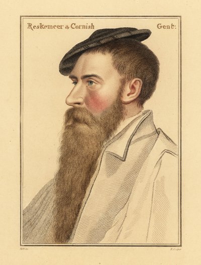 William Reskimer, courtier to King Henry VIII. (engraving) by Hans (after) Holbein the Younger