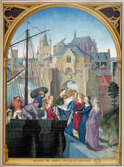 Landing of Saint Ursula in Cologne, after the Hunt of Saint Ursula by Memling by Hans (after) Memling
