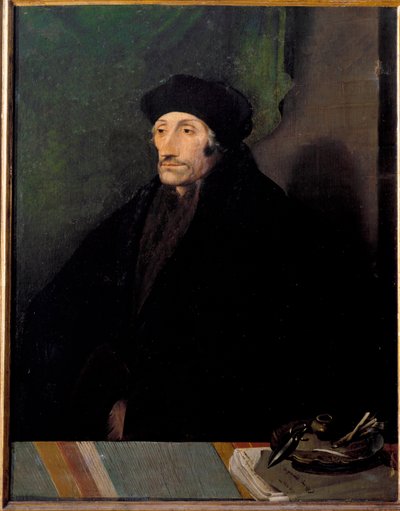 Portrait of Erasmus of Rotterdam, Dutch Humanist by Hans (attr. to) Holbein the Younger