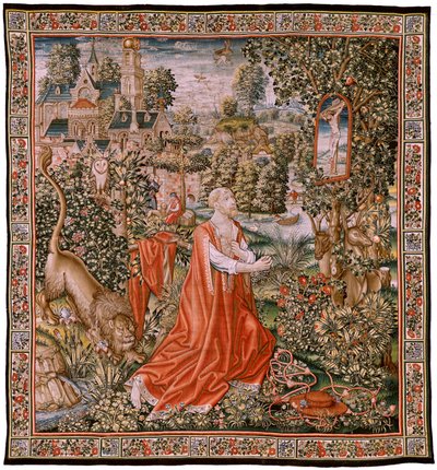 Penitent St. Jerome, or St. Jerome in the Desert (Flemish Tapestry) by Hans (school of) Memling