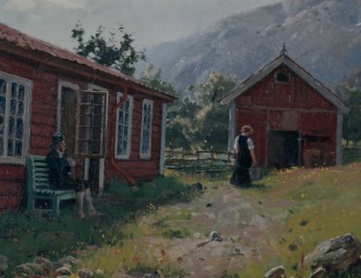 Farmyard, Western Norway by Hans Andreas Dahl