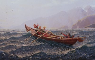 People in a Rowing Boat by Hans Andreas Dahl