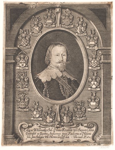 Hans Krabbe of Søgaard. From a Funeral Sermon 1648 by Hans Andreas Greys