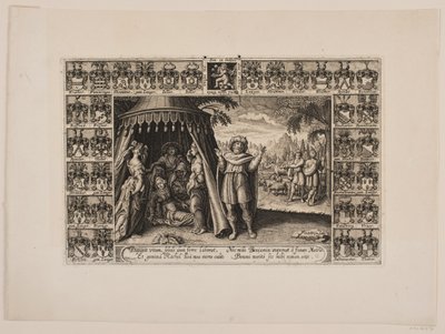 Title Page for Funeral Sermon Depicting Rachel Dying During Benjamin