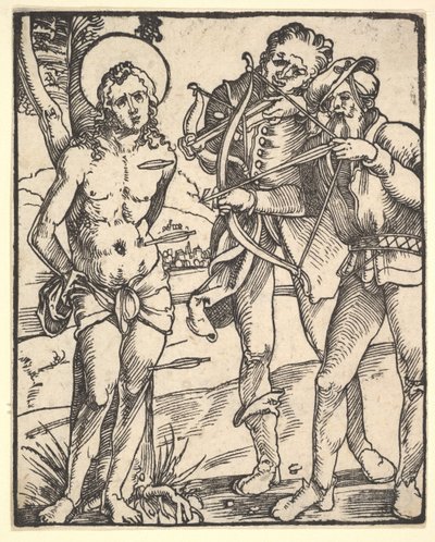 Martyrdom of St. Sebastian with Two Crossbow Men by Hans Baldung