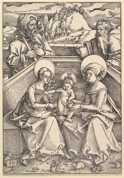 The Holy Family with St. Anna and St. Joachim by Hans Baldung