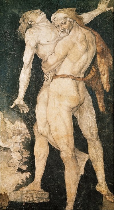 Heracles and Antaeus by Hans Baldung Grien