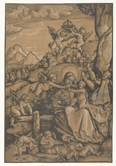 Mary with Child with Eight Angels in a Landscape by Hans Baldung Grien