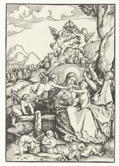 Mary with Child with Eight Angels in a Landscape by Hans Baldung Grien