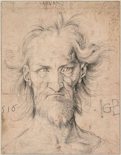 Head of a Bearded Old Man (Saturn) by Hans Baldung Grien