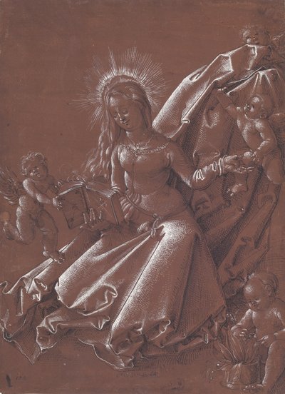 The Virgin Reading, Surrounded by Angels and the Infant Christ by Hans Baldung Grien