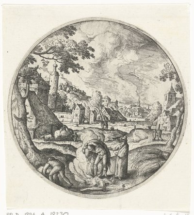 Weeds Being Burned (The Parable of the Weeds Among the Wheat) by Hans Bol