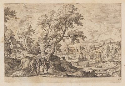 Plate 23, from Landscapes with Scenes from the Old and New Testament and Ovid’s Metamorphoses by Hans Bol