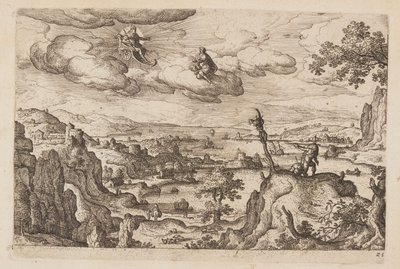 Plate 25, from Landscapes with Scenes from the Old and New Testament and Ovid’s Metamorphoses by Hans Bol