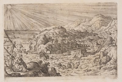 Plate 30, from Landscapes with Scenes from the Old and New Testament and Ovid’s Metamorphoses by Hans Bol