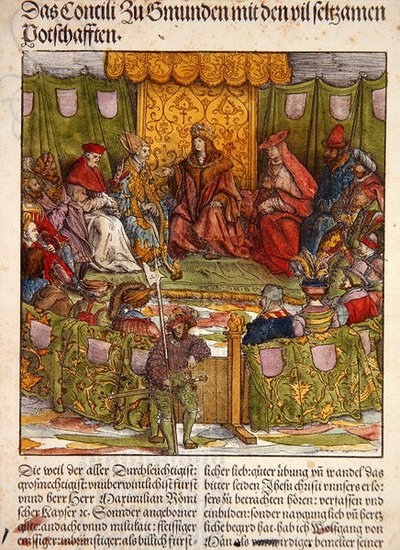 The Council of Gmunden with Important Foreign Visitors, from 