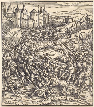 Battle of the Foot Soldiers with Lances by Hans Burgkmair I