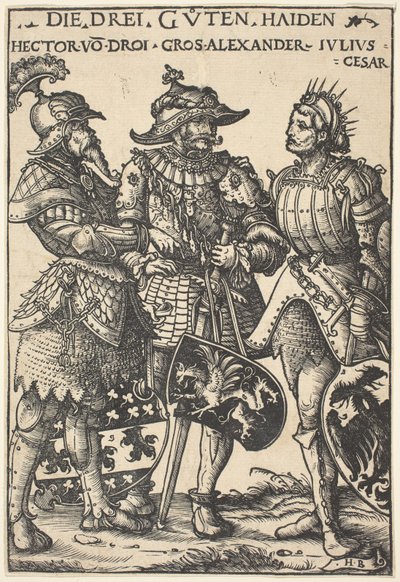 Hector, Alexander and Julius Caesar by Hans Burgkmair I