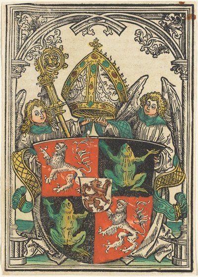 The Coat of Arms of Wigeleus von Fröschel, Bishop of Passau by Hans Burgkmair I