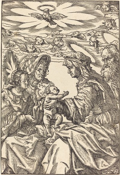 The Holy Family with Saint Anne and Saint Joachim by Hans Burgkmair I