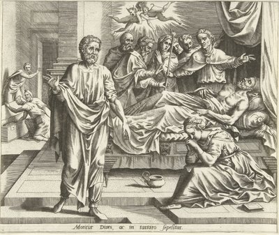 The Death of the Rich Man by Hans Collaert (I) (possibly)