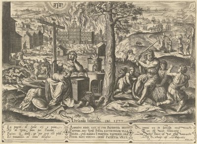 Patience in Adversity (Allegories of Poverty and Wealth) by Hans Collaert (I)