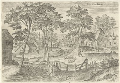 View of Stal (series title: Views from the Surroundings of Brussels) by Hans Collaert (I)