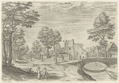 View of the Road to the Brussels City Gate Overmolen by Hans Collaert (I)