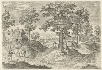 View of the Leprosy House of Scheut (series title: Views from the Surroundings of Brussels) by Hans Collaert (I)