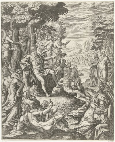 John the Baptist Preaching to the Multitude by Hans Collaert (I)