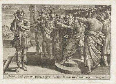 Saul Tries to Kill David (David and Saul series) by Hans Collaert (I)