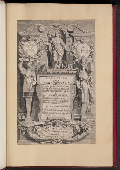 Title Page for Biblia Sacra Cvm Glossa Ordinaria by Hans Collaert the Younger after Sir Peter Paul Rubens