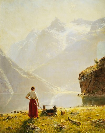 A Summer Day on a Norwegian Fjord by Hans Dahl
