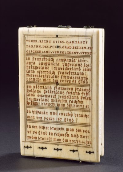 Tablet compass sundial, Nuremberg, 1574 by Hans Ducher