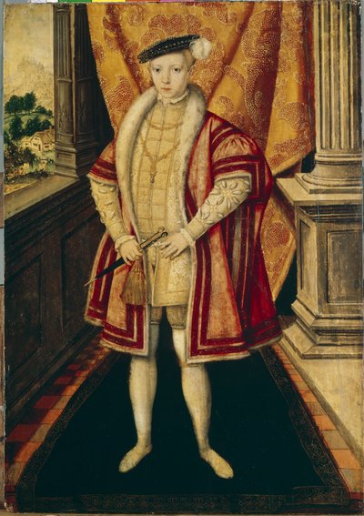 Portrait of King Edward VI of England by Hans Eworth or Ewoutsz