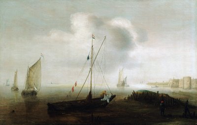 A Fishing Boat Near the Shore by Hans Goderis