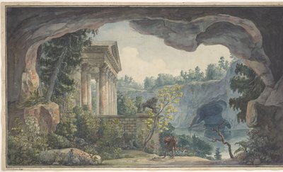 Theater Set for the Opera Frigga by Hans Gottlob Hensigen