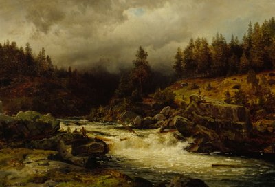 Rapids in Norway by Hans Gude