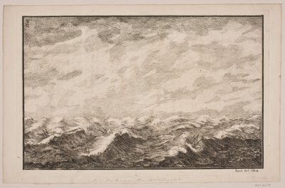 Ships in Rough Sea. Illustration for Fontenay, 