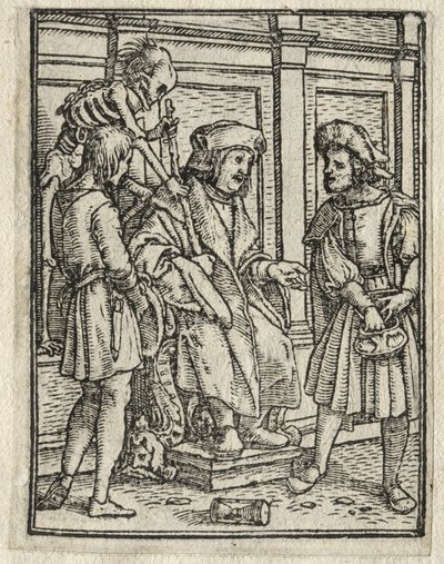 The Dance of Death: The Canon or Prebendary, The Judge by Hans Holbein