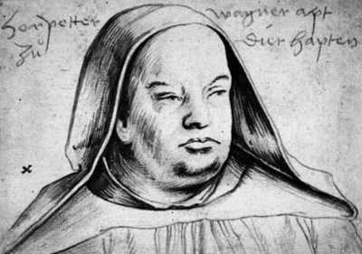 Portrait of Peter Wagner, Abbot of Thierhaupten by Hans Holbein d.Æ.