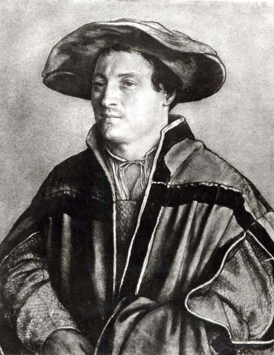 Portrait of a Man with a Red Hat, c.1530 by Hans Holbein der Jüngere