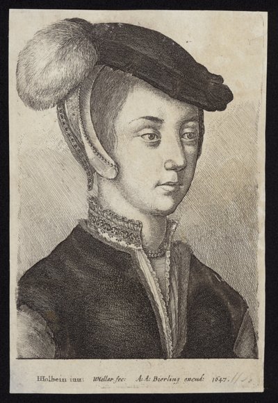 Young Woman with a Cap with Feather by Hans Holbein der Jüngere
