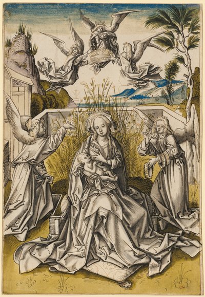 Madonna and Angels in a Landscape, c.1500 by Hans Holbein the Elder